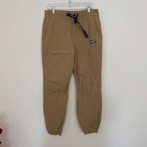 Quiksilver‎ Jogger Pants Mens 32 Khaki Utility Cargo Zip Pockets Outdoor Gorp